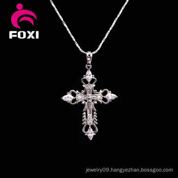 New Design Platinum Plated Unique Western Trendy Cross Necklaces